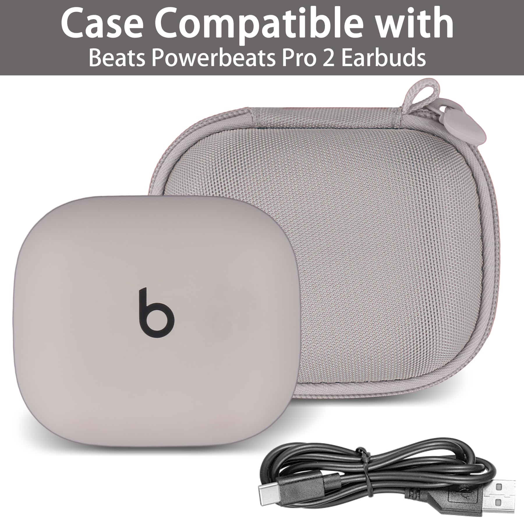 Powerbeats Pro 2 グレー 充電ケースのみ　動作品 Amazon.com: co2CREA Hard Case for Beats Powerbeats Pro 2 with