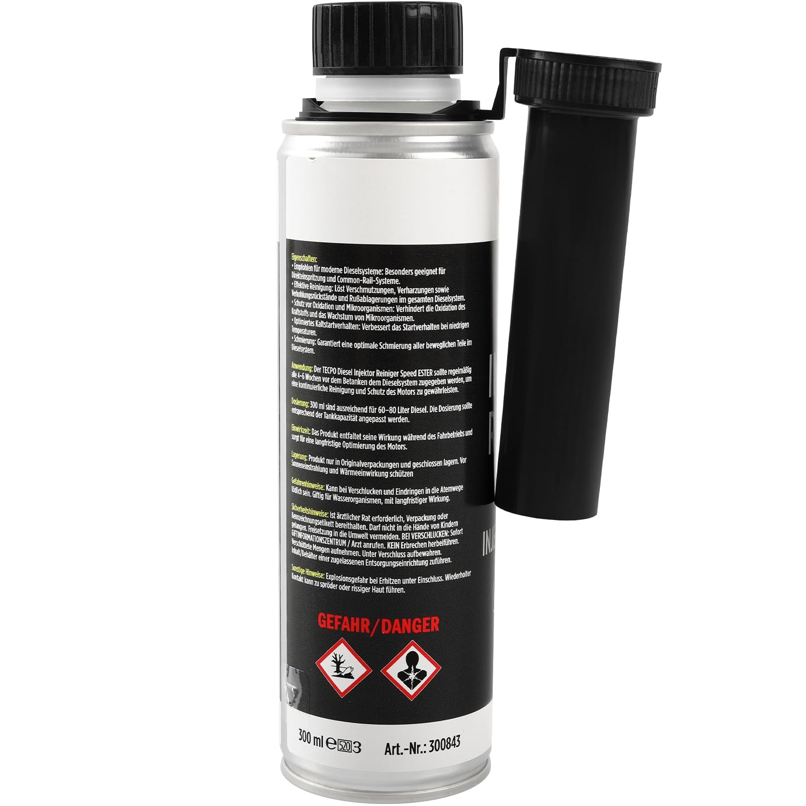 TECPO Diesel Injektor Reiniger, 12x 300ml Additiv -Einspritzdüsen Additiv mit Ester Solution Direct Injection Speed Cleaner