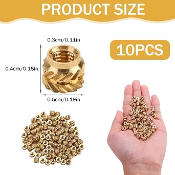 Knurled Insert Nuts,100pcs M3 Heat Set Inserts 3D Printing
