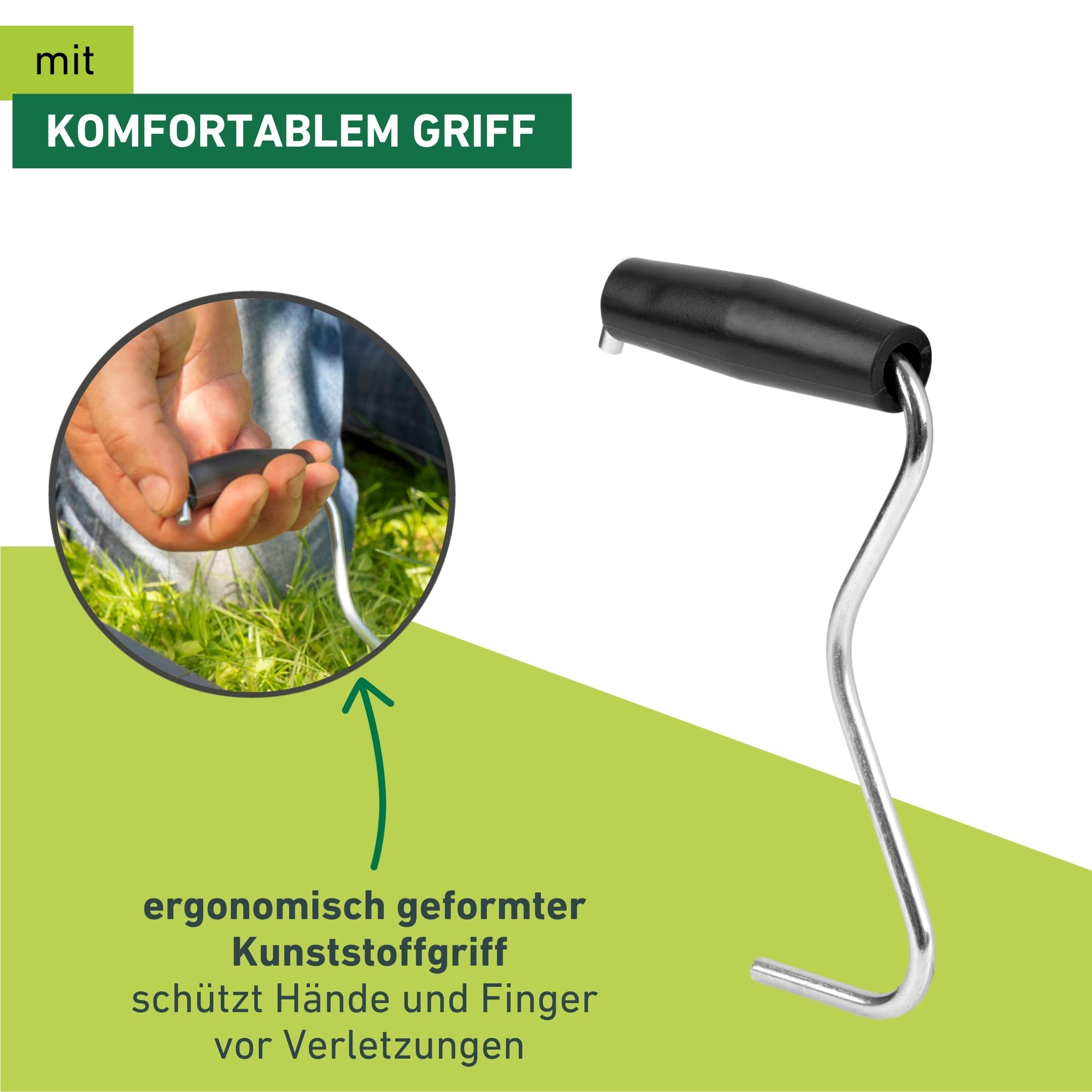 Hering-Auszieher Mit Holzgriff – Für Camping, Zelt-Abbau & Garten