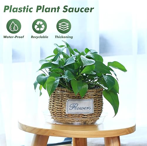 Miniatura 2 de Paquete de 20 platos de plástico para macetas de plantas interiores y jardineras