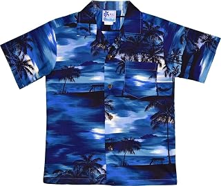 Boy's Waimea Sunset Hawaiian Shirt