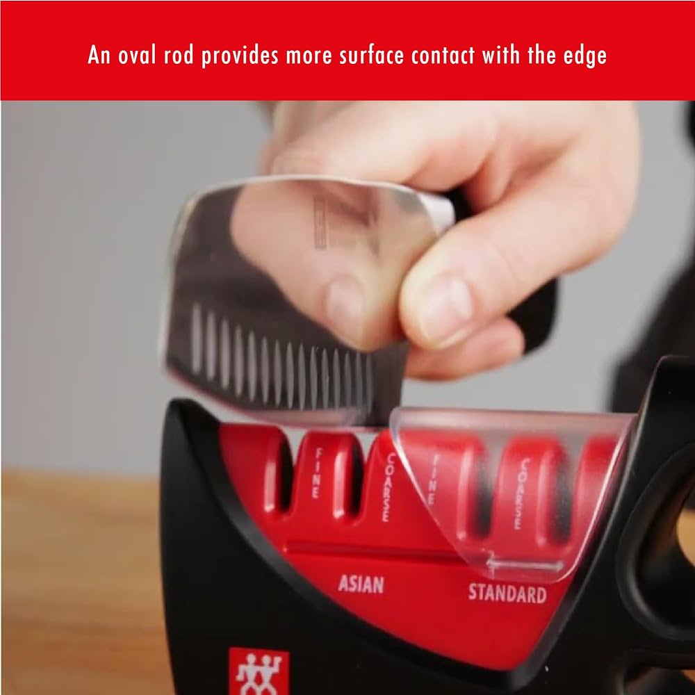 ZWILLING 4-Stage Pull-Through Knife Sharpener - Versatile & Safe