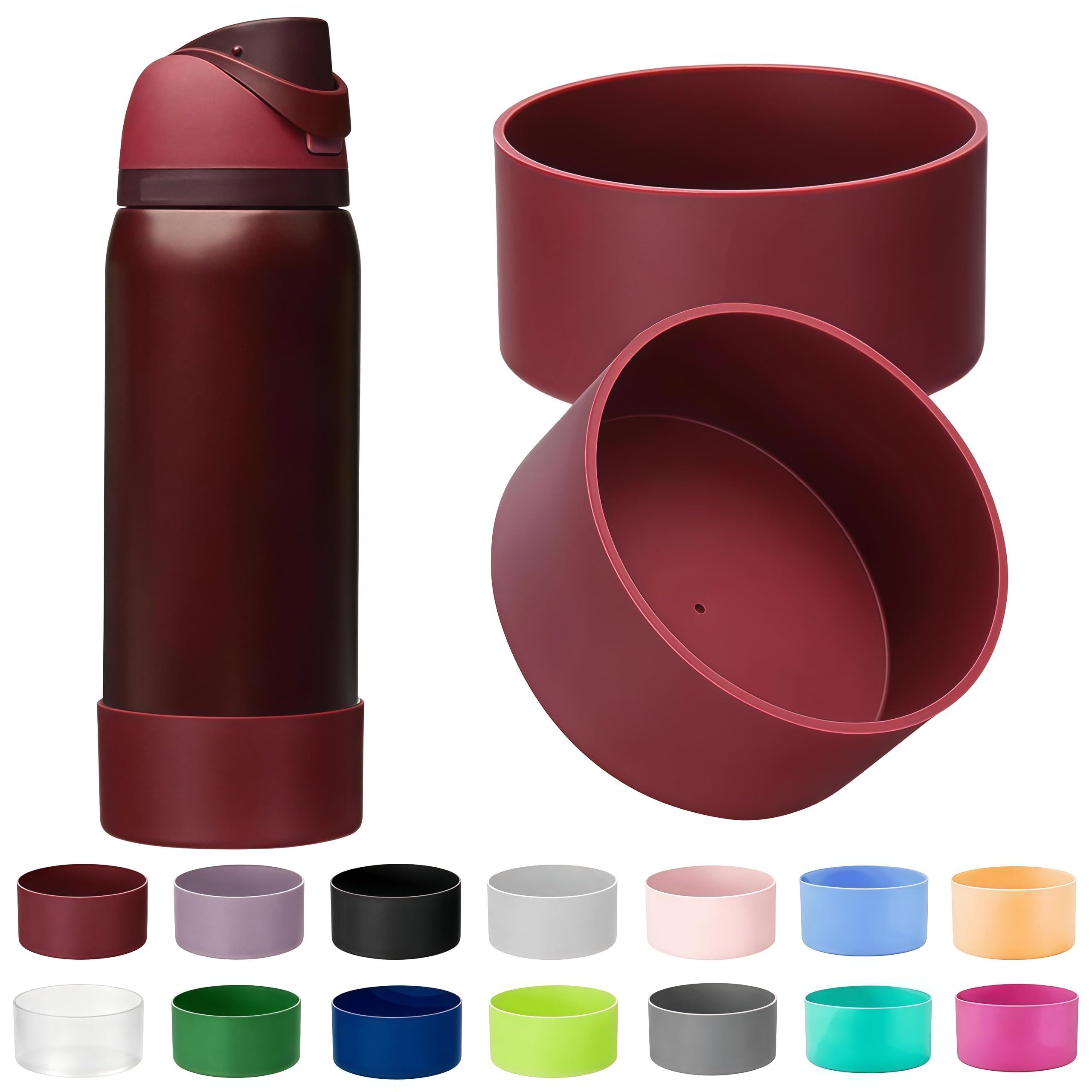 2PCS Protective Silicone Boots for Owala 24oz & 32oz FreeSip Water Bottles