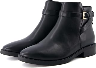 CUSHIONAIRE Ean Low Heel Short Ankle Boots for Women with Side Zipper