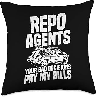 Repo Agent Car Recovery Asset Repossession Agent Repoman Throw Pillow