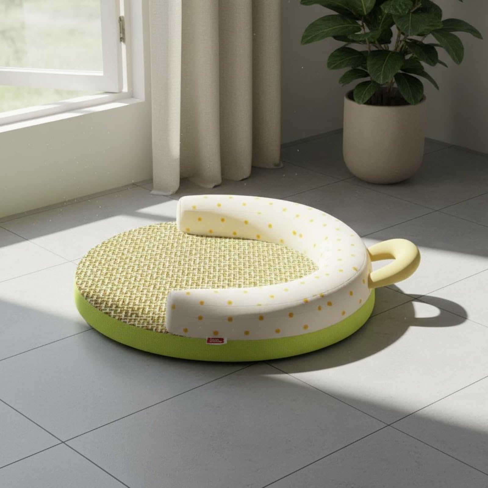 Lit Rafraîchissant pour Chat Lit pour Chat Panier pour Chat Corbeille pour Chat Coussin Ergonomique en Rotin et Tissu Respirant Mousse à Mémoire 45D, Color to 2, 50-50-4cm
