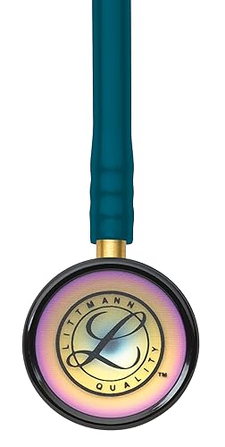 Miniatura 4 de 3M 2153 Littmann Classic II - Estetoscopio pediátrico de arco iris con tubo azul caribeño de 28 pulgadas
