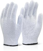 beeswift mfglw Haga clic mixtos Guantes Fibra, Color blanco