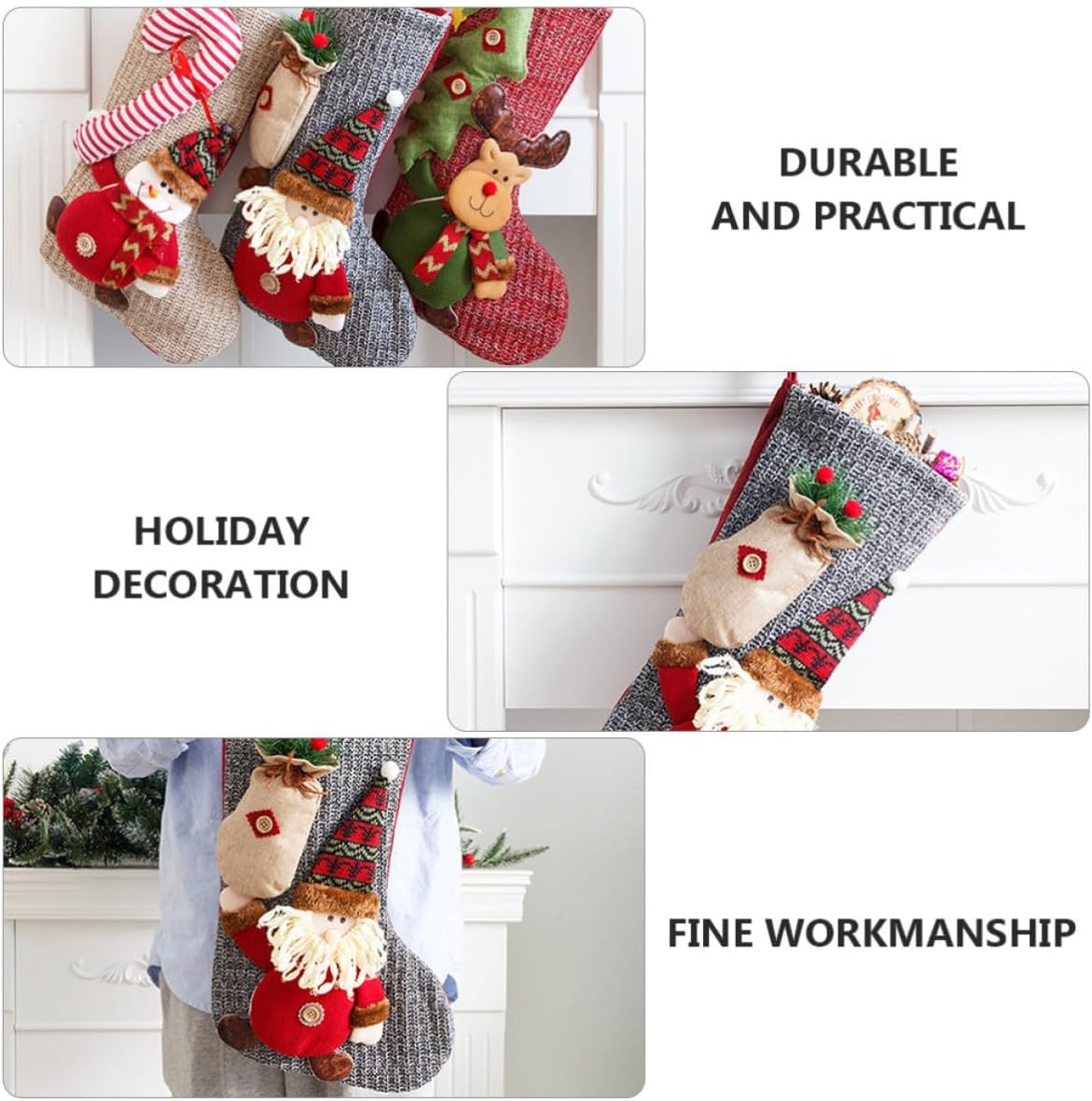 Mikinona Candy Bag Stocking Christmas Hanging Decoration for Holiday Party image 3