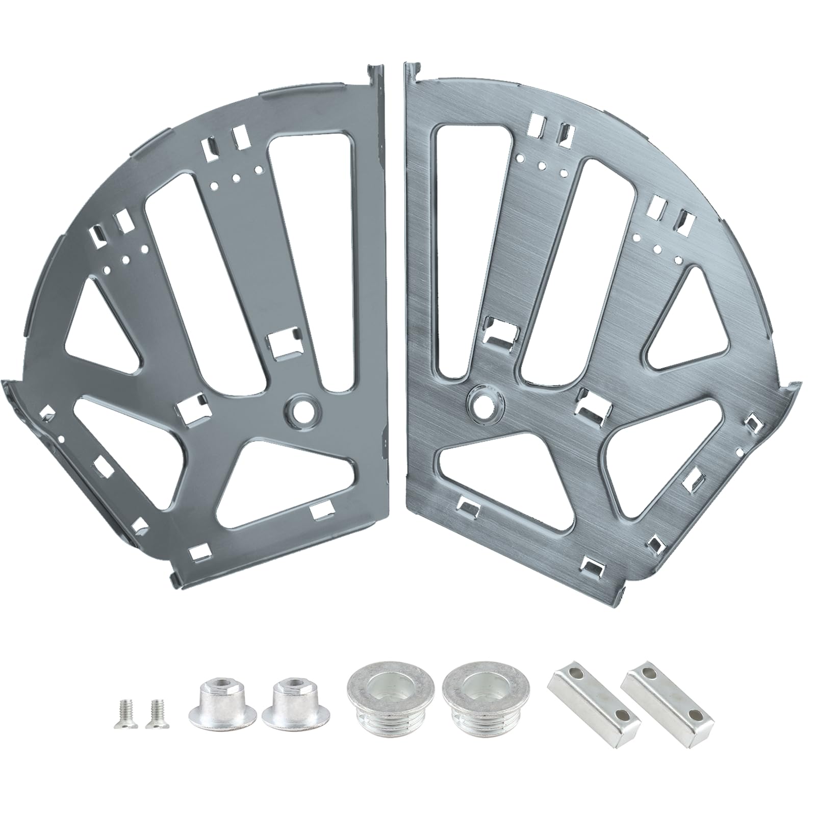 PHITUODA 3 Layers Shoes Drawer Cabinet Hinges Flip Frames, Grey Shoe Cabinet Replacement Fittings Stainless Steel for Kitchen Living Room, 1 Pair