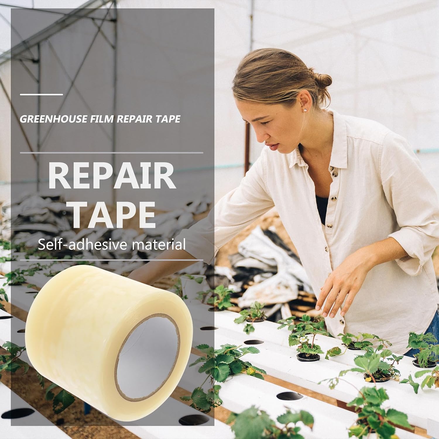 Ciieeo Greenhouse Repair Tape Waterproof PE for Tarps and Tents
