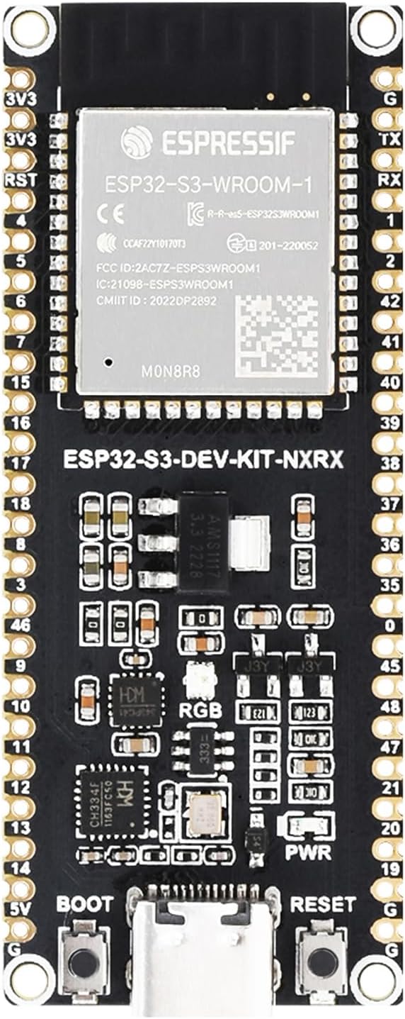 ESP32-S3-DEV-KIT-N8R8, 8MB Flash +8MB PSRAM, WiFi BLE 5.0, USB-C Dev Board image 2