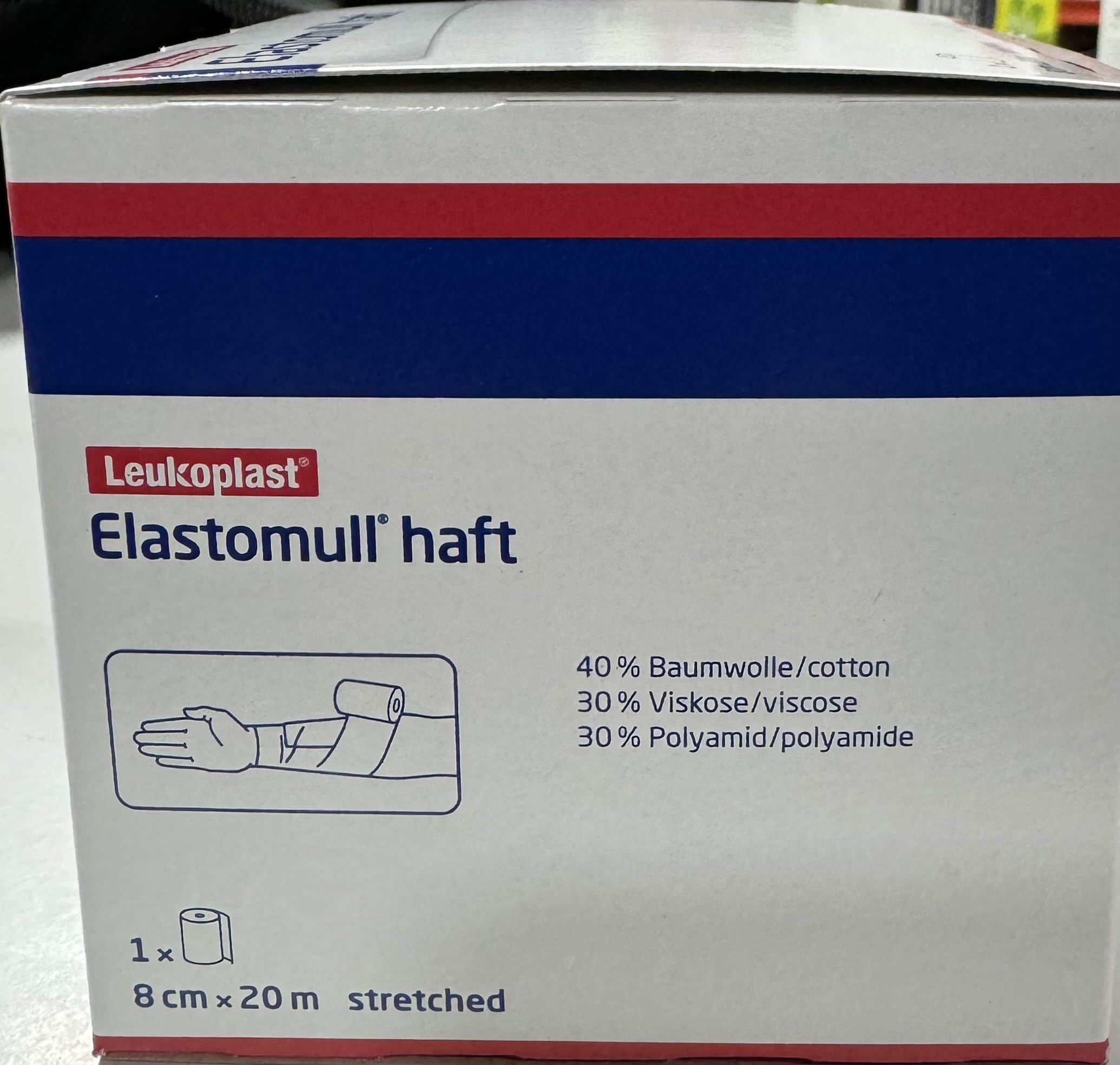 Elastomull lote de papel de elástica Kohäsivbinde 20 M x 8 cm 1 rollo de