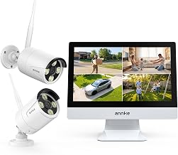 ANNKE 3K Wireless Security Camera System with 12" Monitor, 10CH NVR, 2 Cam