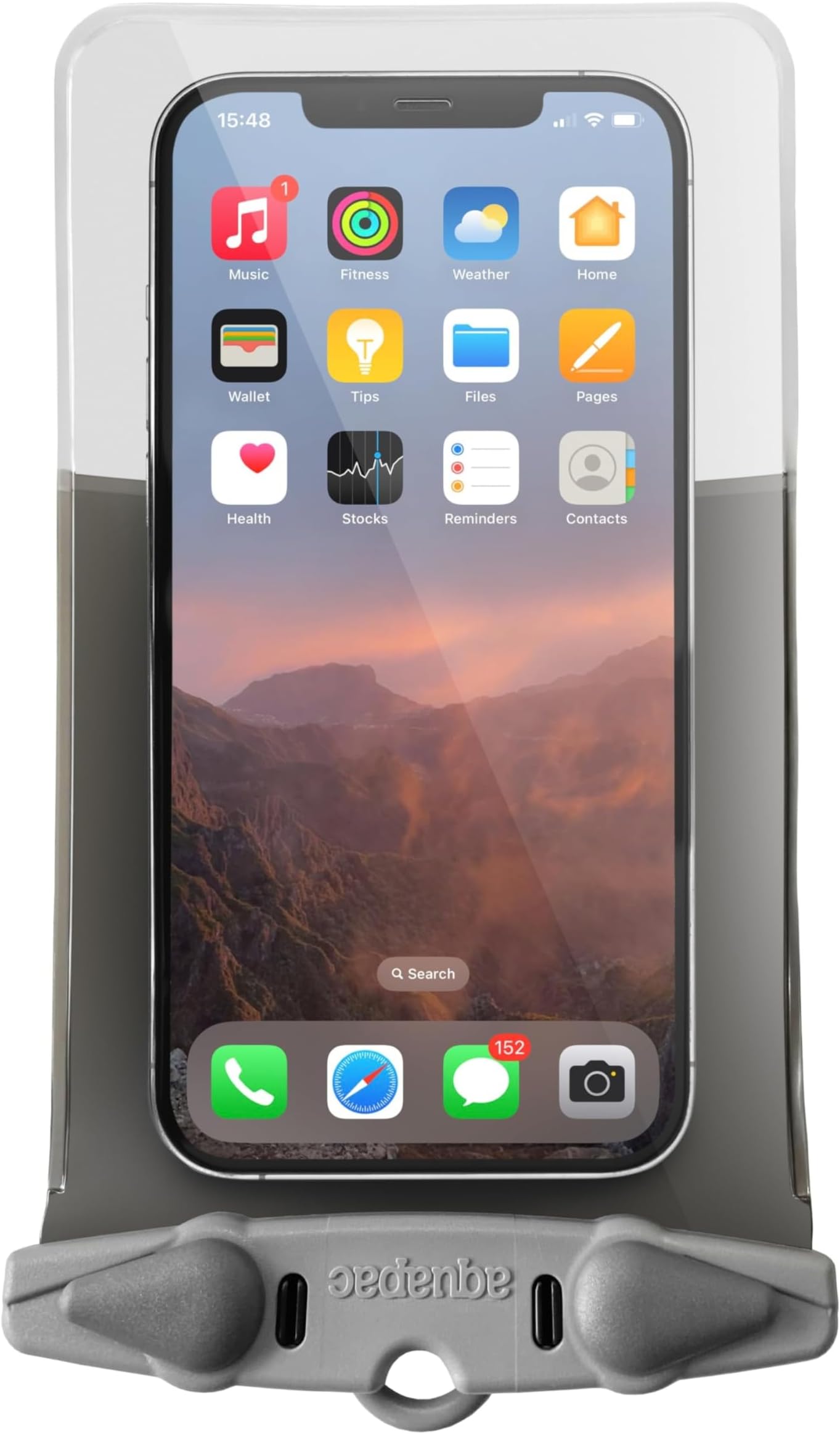 Waterproof Phone Case, Large, Grey