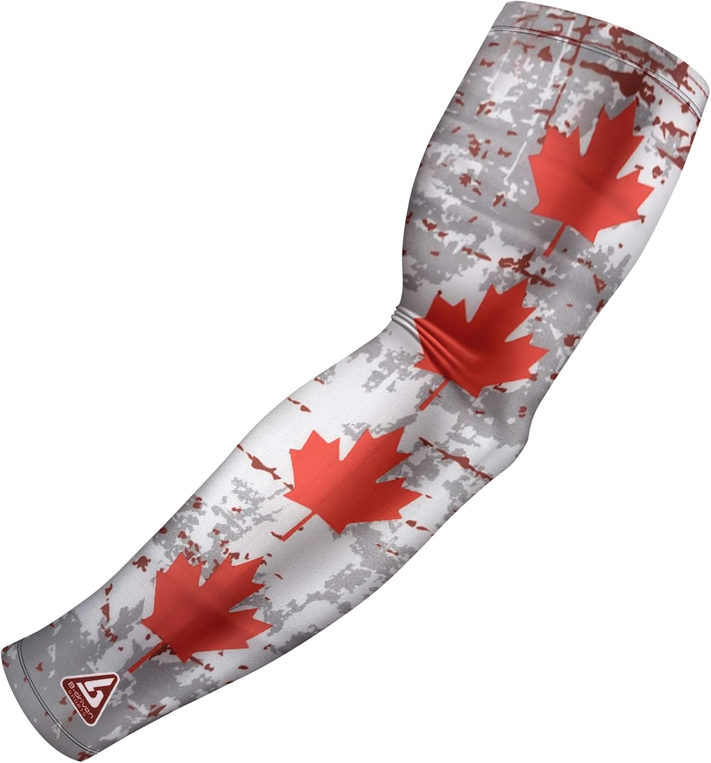 B-Driven Premium Pro-Fit Sports Compression Arm Sleeve (Single) Patriotic Designs Baseball Arm Sleeves - Men Women Youth