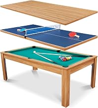 7FT Convertible Billiard Table to Dining Table Multi Games Adult