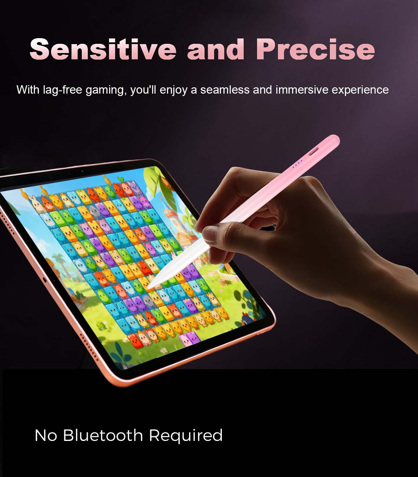 CMARS - Penna stilo universale per touchscreen, per tablet Apple iPad/iPhone/Samsung/Huawei/Xiaomi/Android e altri dispositivi, pennino ricaricabile per tablet con funzione magnetica, colore rosa