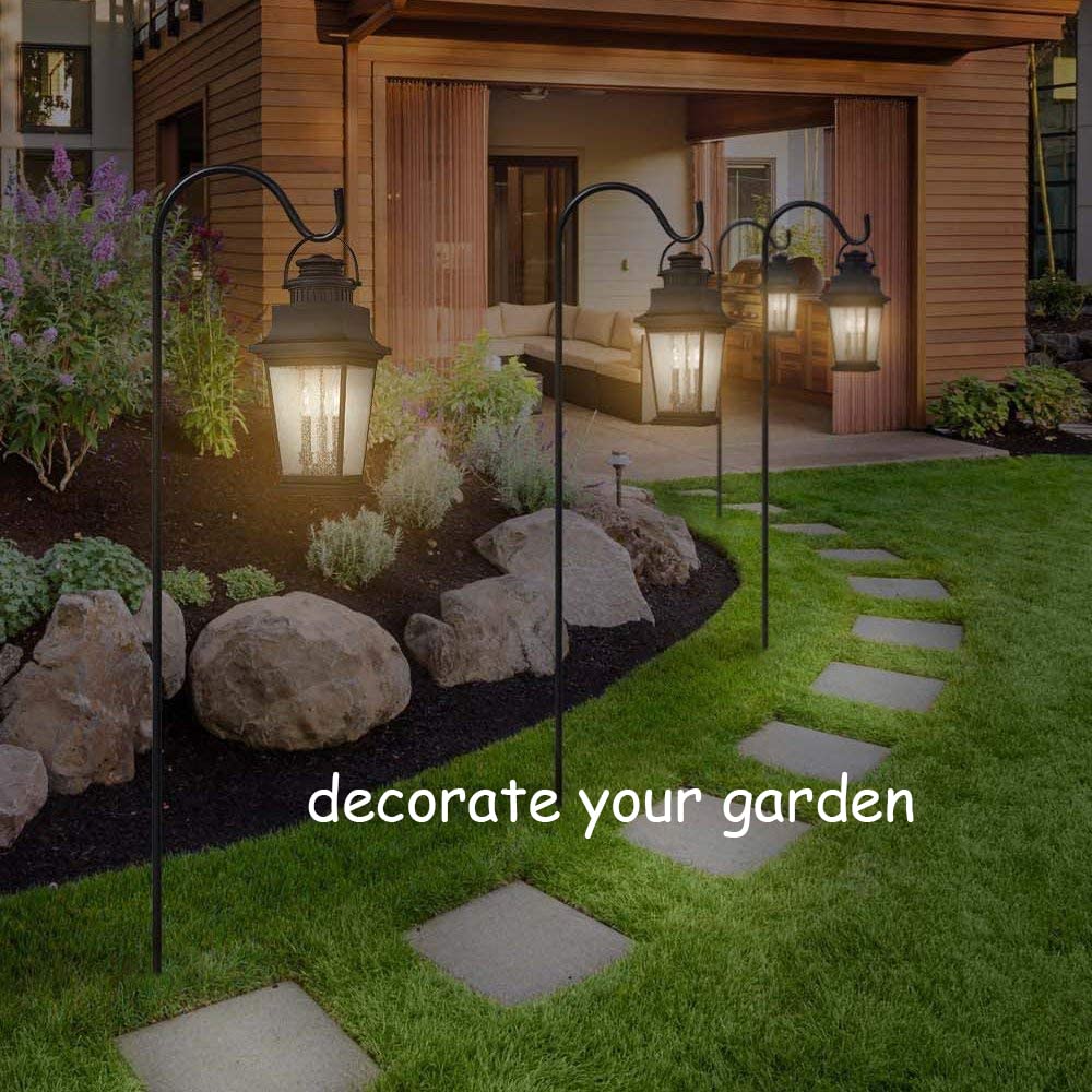 4 Ganci Da Pastore 120cm - Supporti Metallici Per Giardino, Piante, Luci E Decorazioni - Foto 2