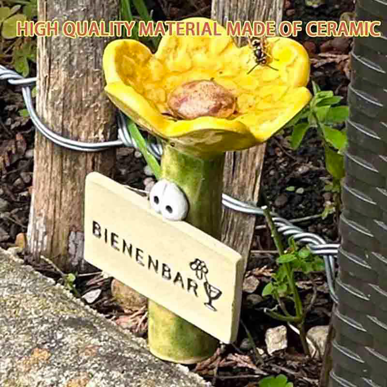 4er-Set Bienentränken In Blumenform – Bunte Trinkbecher Aus Harz, Für Garten & Terrasse, Als Insektenoase