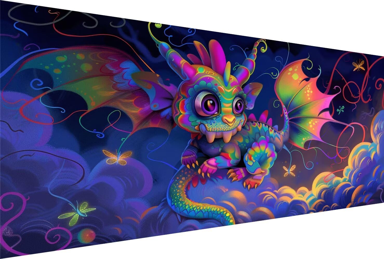 Diamond Painting Niedlich Diamond Painting Erwachsene Dinosaurier Bastelset Kinder ab 6 Jahre Mosaikherstellung Kreatives Geschenke für Mädchen Anfänger, Kreuzstich Craft Zimmer Deko 70x140cm Y5-955