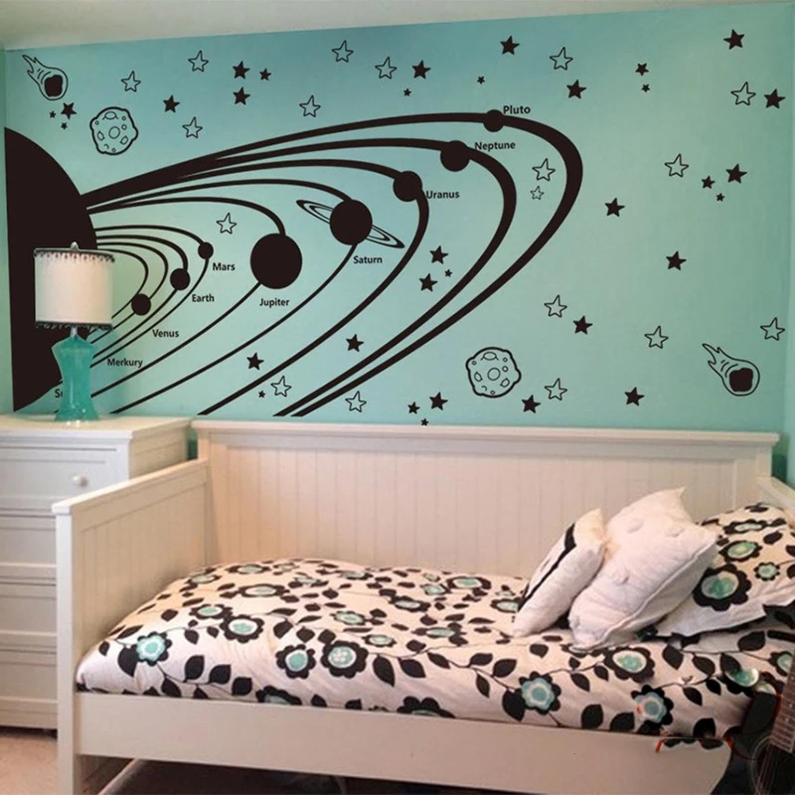 YOUOUSI Sun, Stars, Planets, Astronomy, Solar System, Space, Wall Decor for Nursery Schools, Children's Rooms, Classrooms, Playrooms, and Home Decoration
