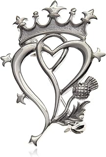 925 Sterling Silver Scottish Luckenbooth Brooch Pin with Jewelry Gift Box - Scottish Gift for Women