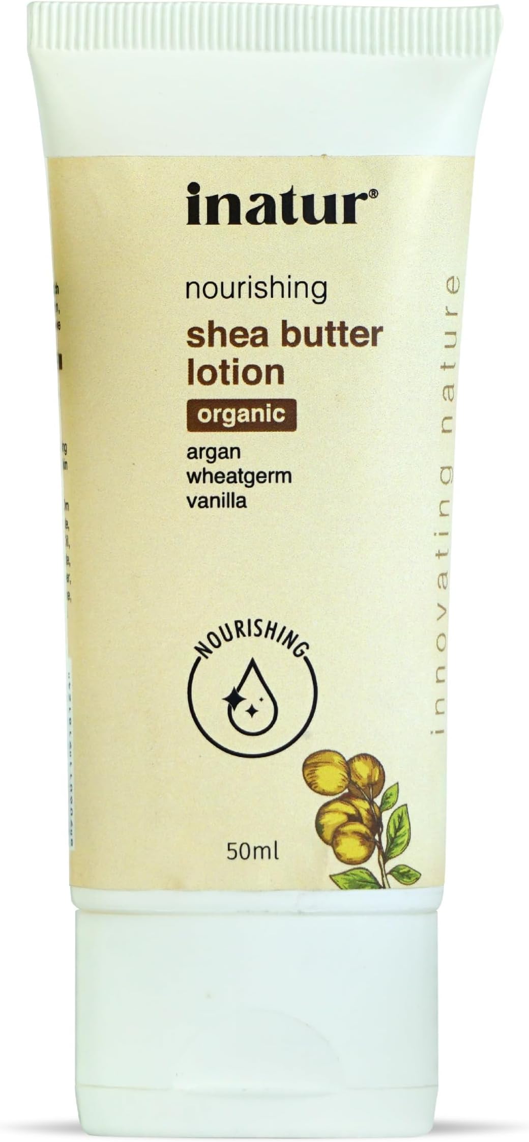 Inatur Shea Butter Body Lotion 50ml- Shea Butter Moisturizer for Deep Nourishment | Reduces Scars & Blemishes | Shea Butter Organic Care for Face & Body | Hydrating Shea Butter Lotion