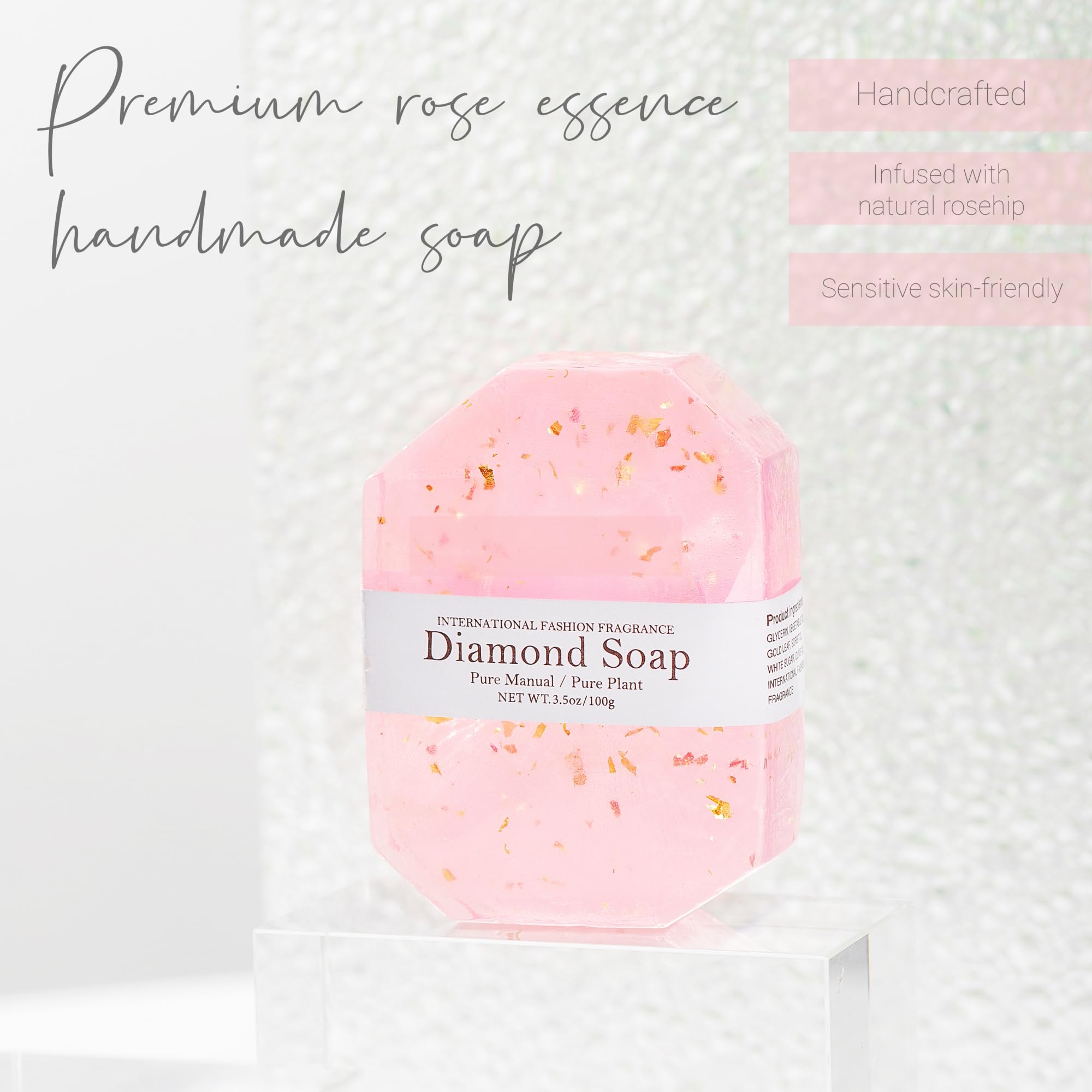 Coffret Cadeau Luxe pour Femme - Bougie Parfumée 350g, Bracelet Lave & Jaspe, Savon Rose Artisanal, Miroir de Maquillage - Idée Unique d'Anniversaire