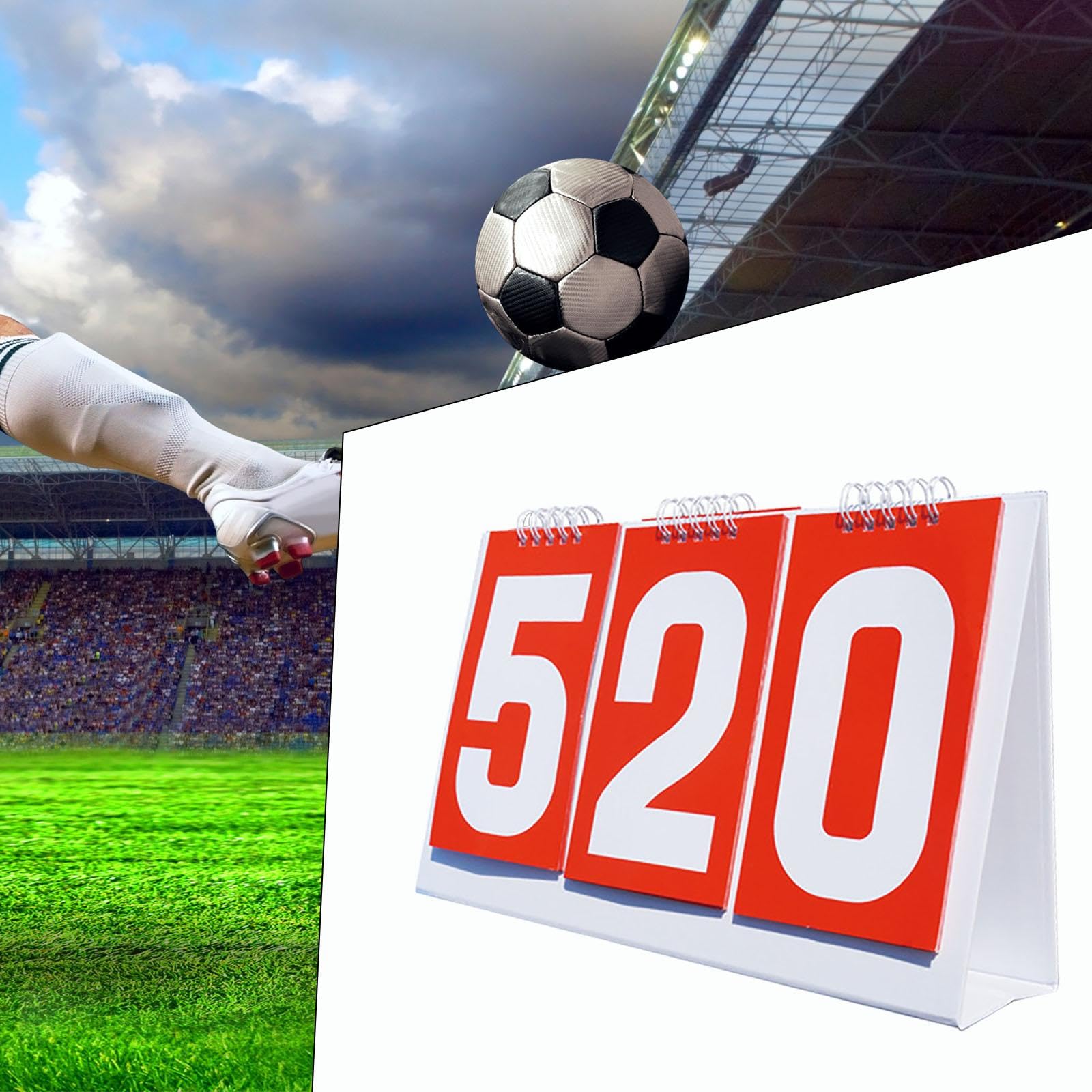 harayaa Tableau de Bord Flip Tableau de Bord Multi Sports Table 3 Chiffres Score Compteur de Score pour Le Volley-Ball Football