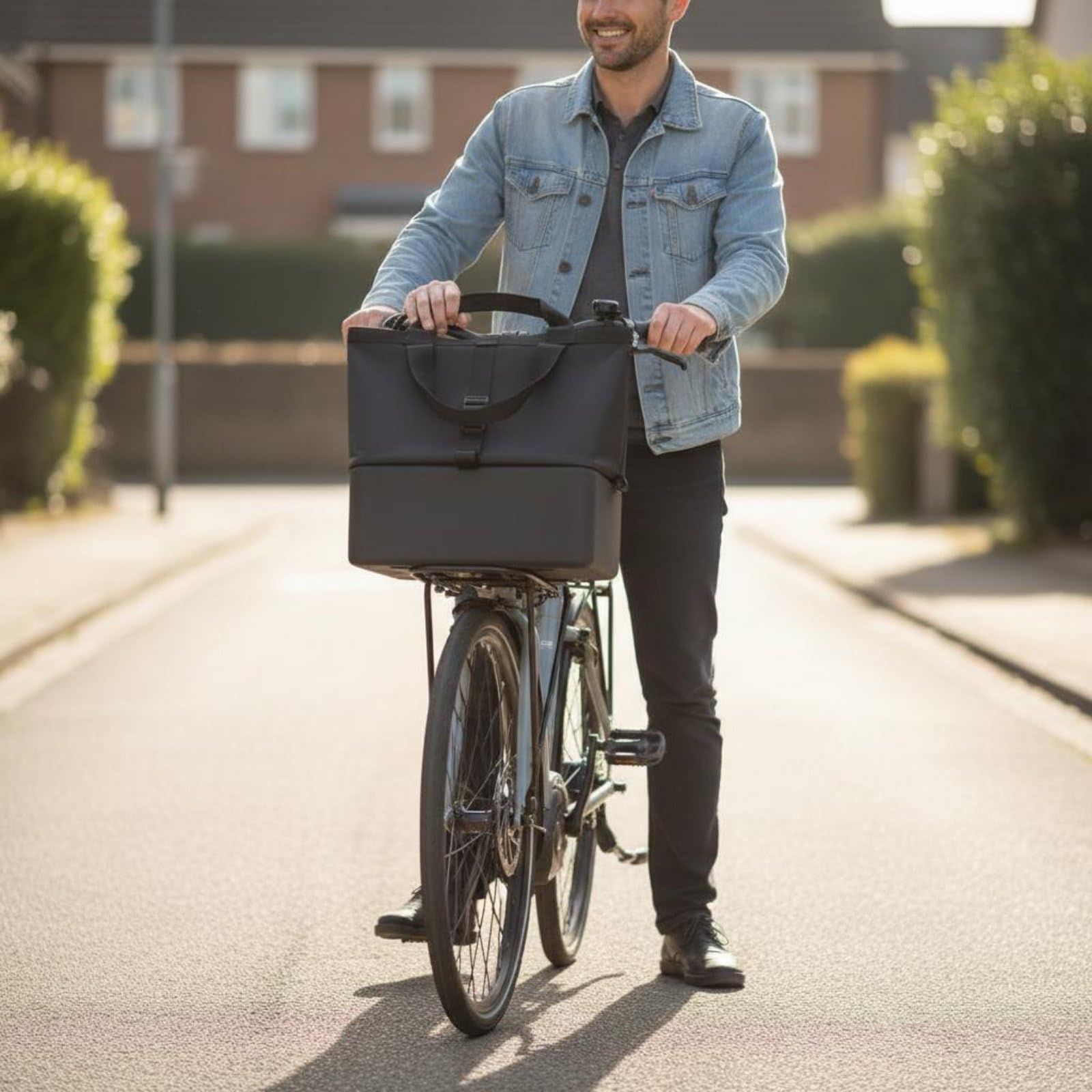 Haustier Fahrradkorb multifunktional Fahrradkorb hinten stabil und Hinterradkorb für E-Bikes für Berufstätige, Tier-Transport, Einkaufen