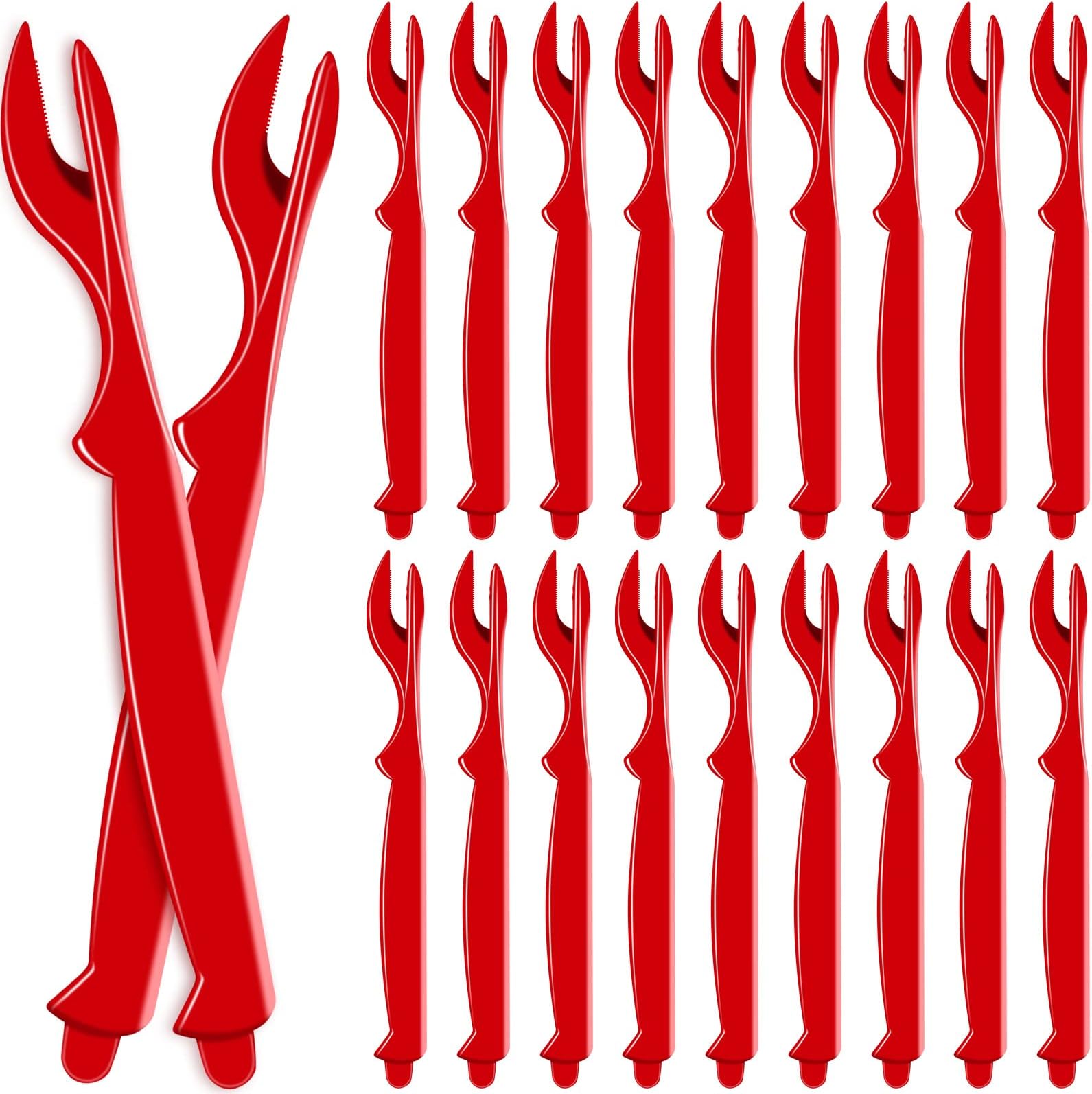 20Pcs Crab Legs Crackers - Crackers Picks Tools Set for Lobster, Crab, Crawfish, Prawns, Shrimp, Easy Opener Shellfish Picks Knife, Seafood Tools