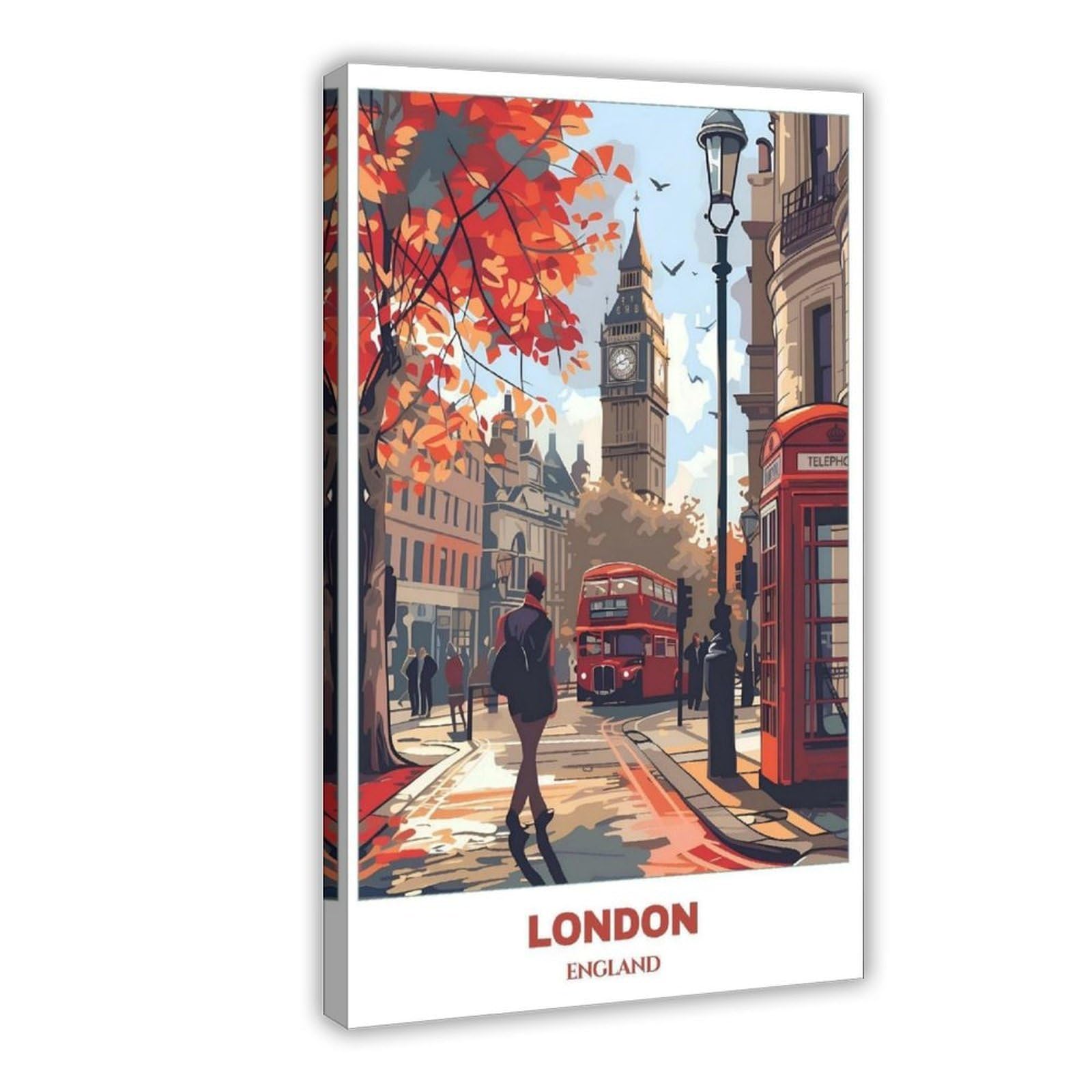 Utgn London Travel England Travel Canvas Poster Bedroom Decor Landscape Decor Gift 12X18inch(30X45cm)