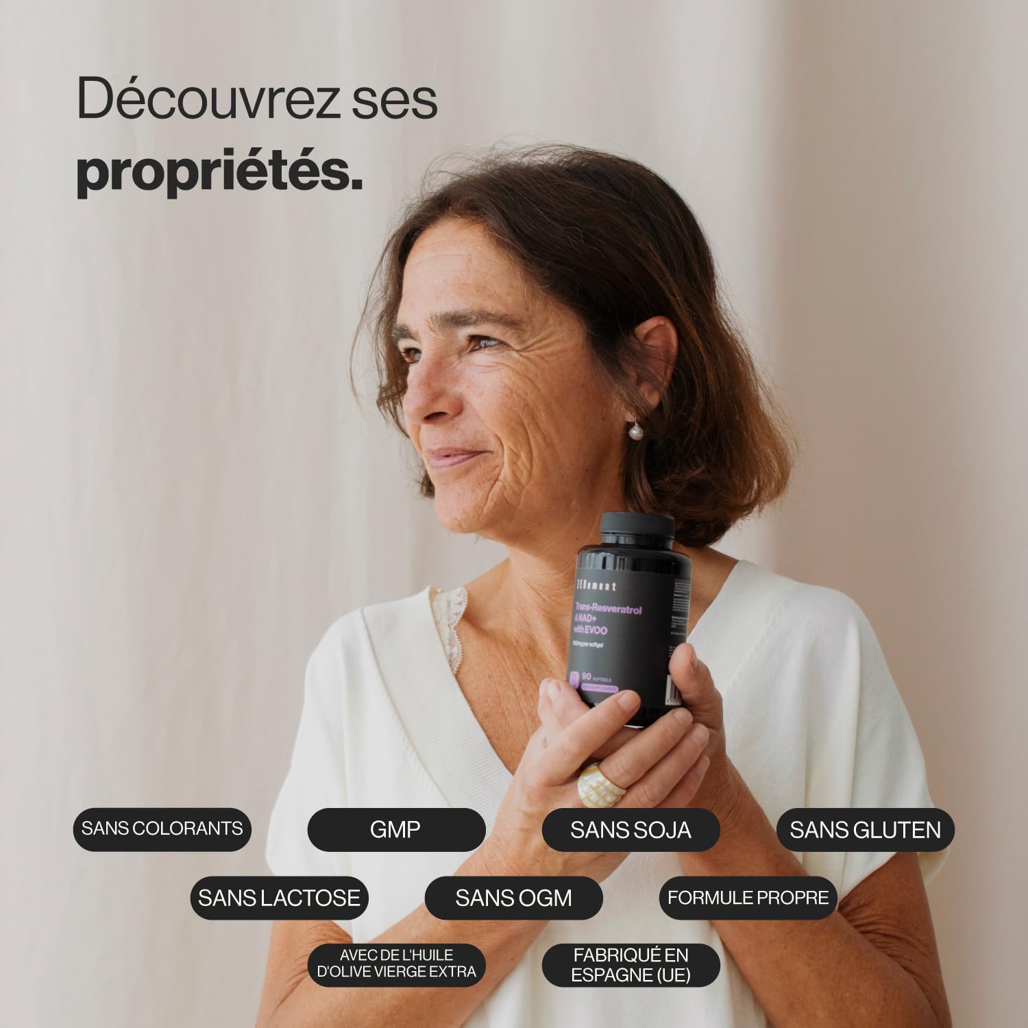Trans-Resvératrol & NAD+ avec de l'Huile d'Olive Vierge Extra, 1055mg par Capsule - Haute Absorption et Formule Synergique - 90 Capsules pour 3 Mois, Anti-Âge et Activateur de Sirtuines - Zenement