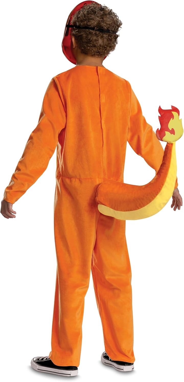 Disguise Boys Charmander Costume, Official Pokemon Deluxe Kids Costume With Headpiece - Image 2