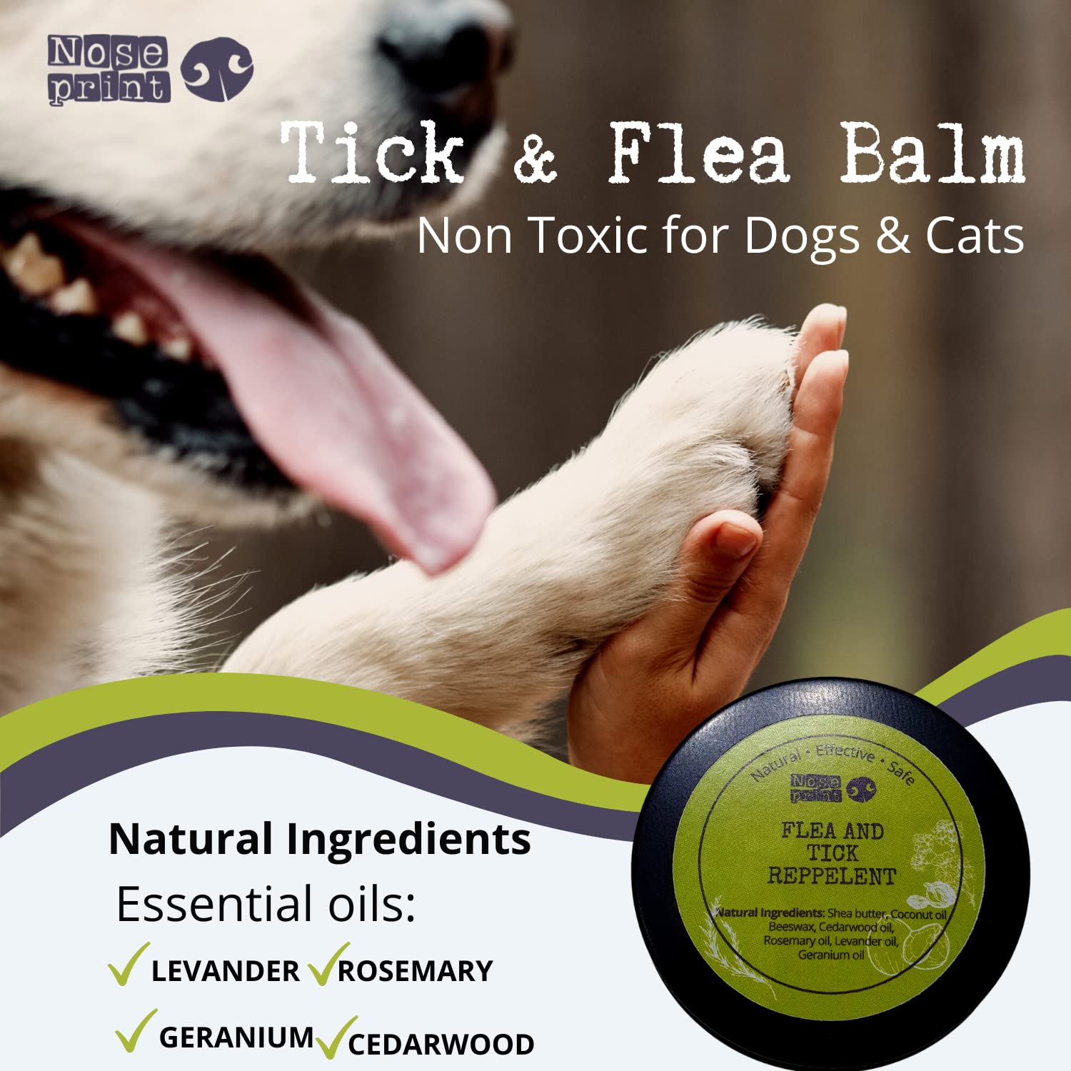 100% Natural Cat & Dog flea treatment- Flea Treatment for Dogs - Flea and Tick Treatment - Dog Flea Treatment in balm - Image 2
