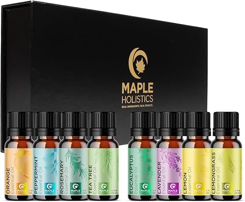 Juego de aceites esenciales puros para difusor, aceites esenciales de aromaterapia para difusores para viajes en el hogar y cuidado personal con