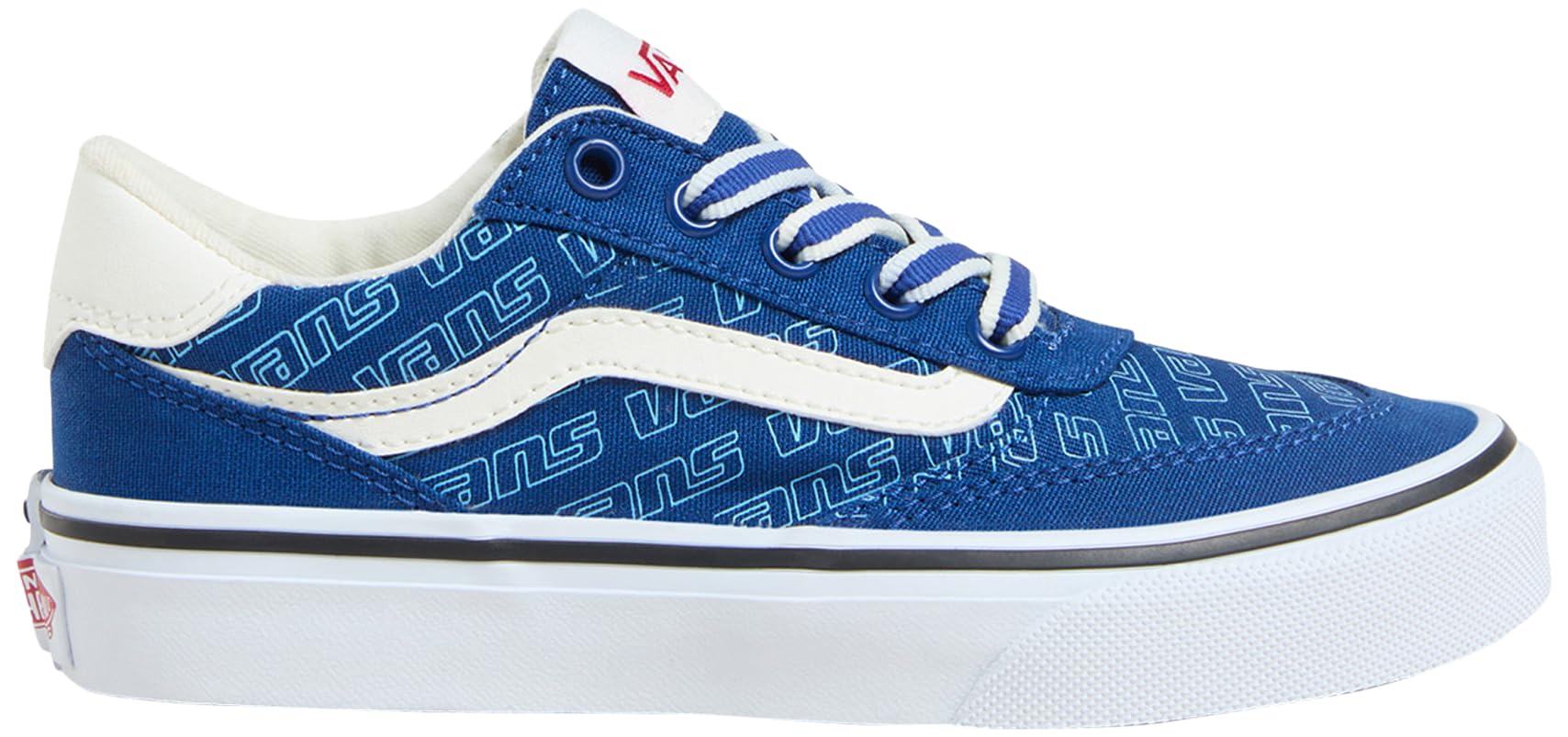 Vans Unisex Kinder Brooklyn Ls Sneaker, Retro Logo True Blue 34.5 EU