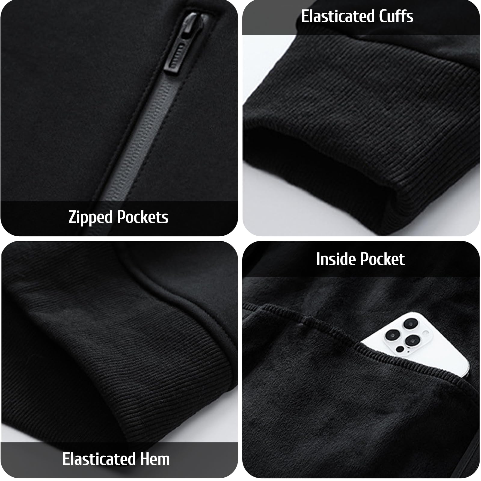 Giacca in pile da uomo personalizzata con testo e logo personalizzati con cerniera intera, colletto alla coreana, antivento, per corsa all'aperto, abbigliamento casual