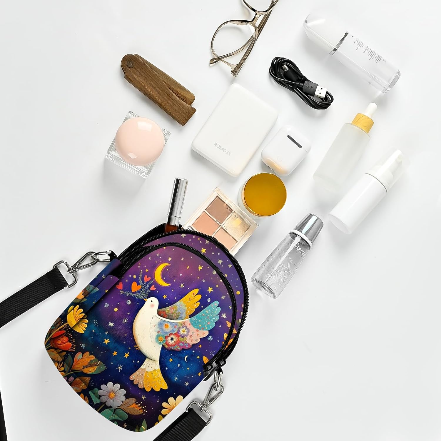 Crossbody Bags for Women Cell Phone Crossbody Bag Casual Over Shoulder Handbag Purse Lightweight with Adjustable Strap - Image 3