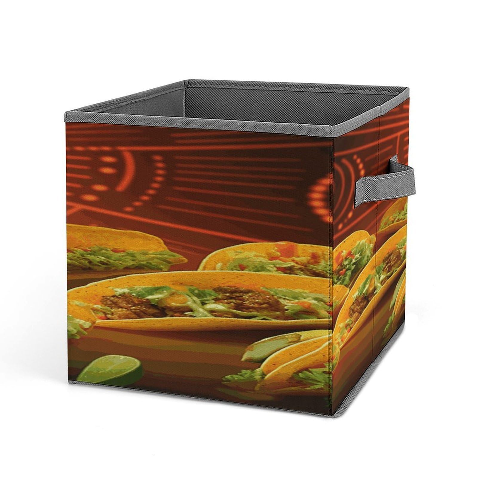 Fekiloot Style Food Pattern Funny Storage Bins Storage Baskets