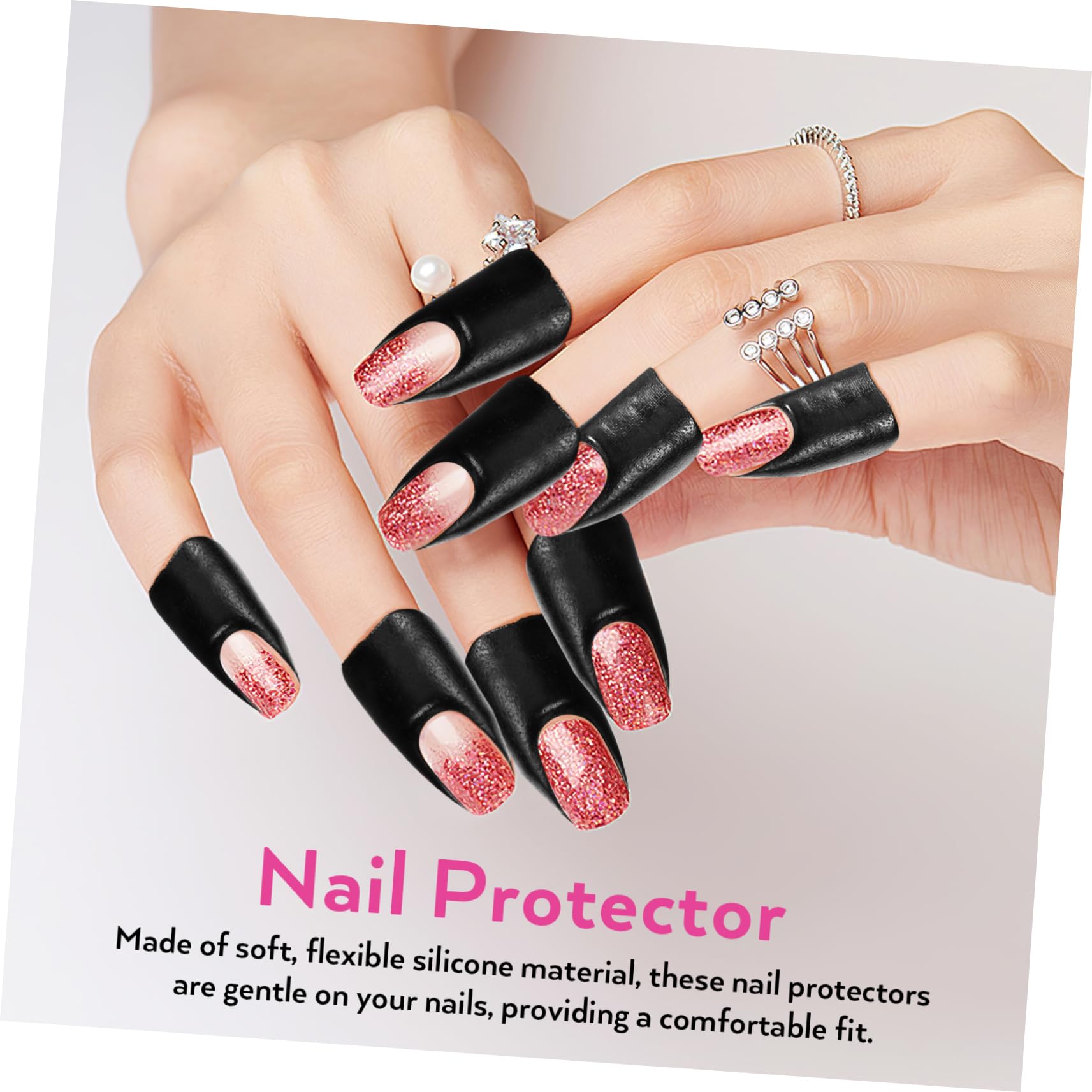 4 Set Sticker Protettivi Per Unghie Facili Applicare Superficie Antiscivolo Sicuri Per Gel Polish Unghie 100 Fogli*4