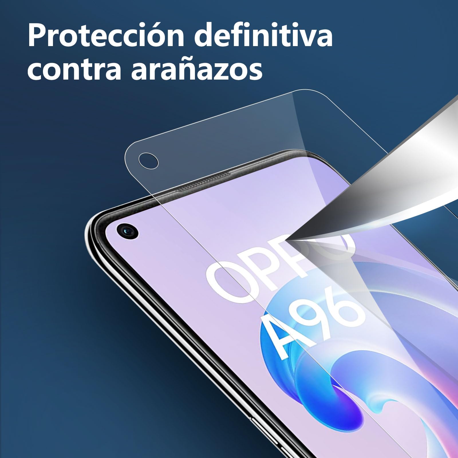 3 Pezzi, Vetro Temperato per Oppo A96 4G, Oppo A36, Pellicola