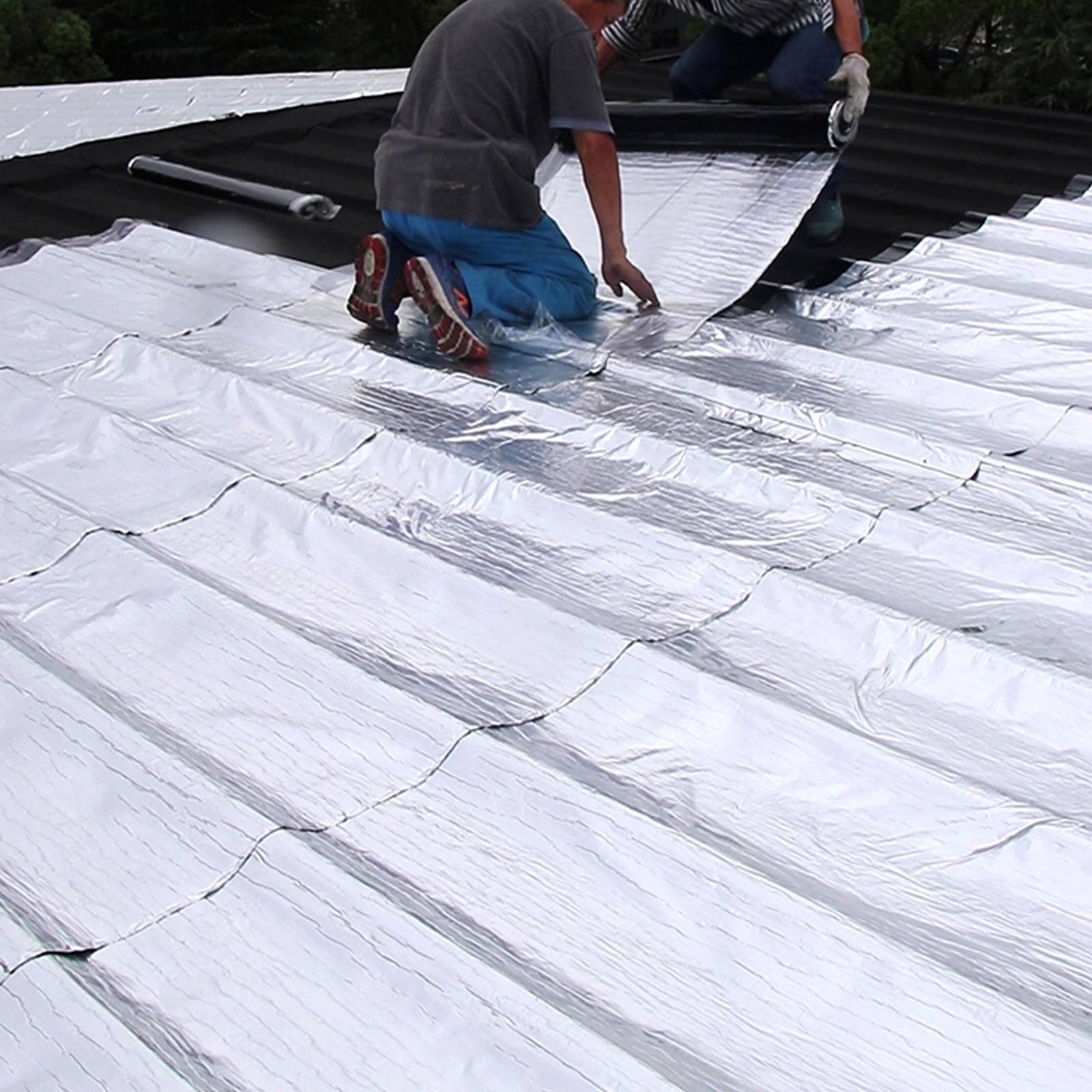 Cinta de Reparación de Tejados,Cinta de Butilo Impermeable Autoadhesiva,Cinta de Asfalto para Reparar Grietas,para Grieta Superficial,Techo Fuga de Agua y Reparación de Tuberías (20x1000cm)