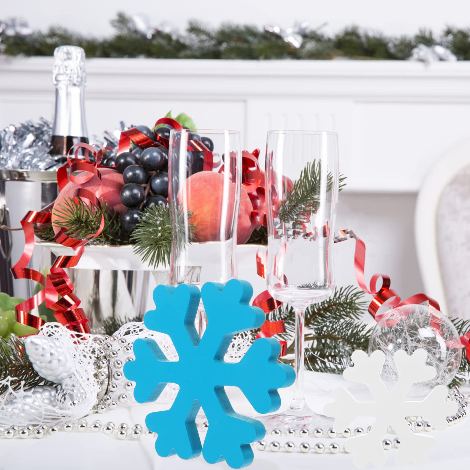 Alipis 9 Piezas De Decoración De De Nieve Decoración De Mesa Con Copos De Nieve Decoraciones Para Árboles De Navidad Centros De Mesa Con Copos De e De Invierno