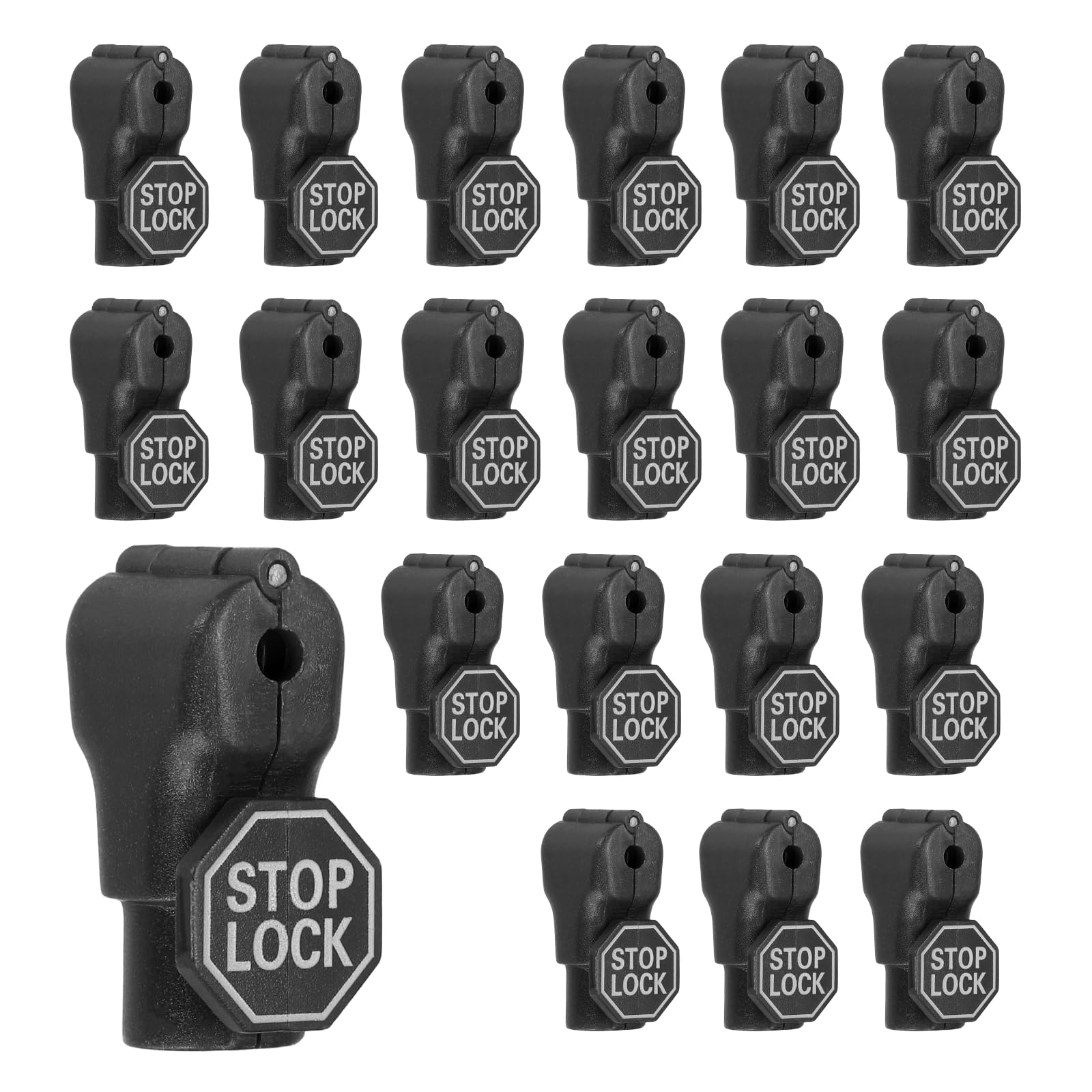 QUARKZMAN 20PcsCrochets À Verrouillage (4mm) PC Aimant Antivol D'Affichage Verrous De Sécurité Outils D'Arrêt Rouges, Pour Magasin De Détail/Centre Commercial/Outils De Garage, Noir