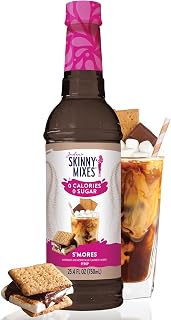 Jordan's Skinny Syrups S'mores Sugar Free Coffee Syrup - Zero Calorie, Keto Friendly Flavor for Lattes, Shakes & Desserts, 25.4oz
