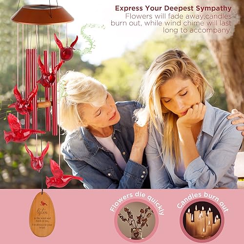 Miniatura 4 de Carillón de viento con bolas de cristal iluminadas por luces LED solares para colgar, decoración para exteriores, decoración de patios y jardines,