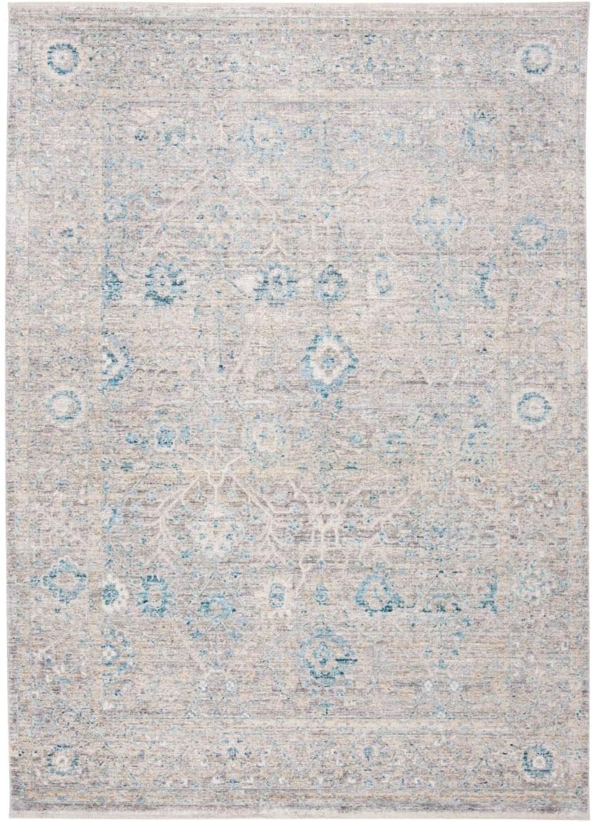 SAFAVIEH Dream Collection 2'6" x 4' Grey/Blue DRM408H Vintage Oriental Distressed Premium Viscose Accent Rug